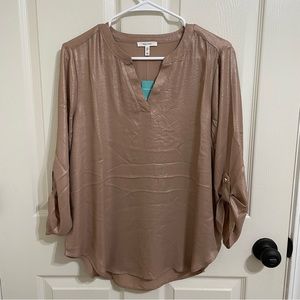 Maurices Atwood Shimmer 3/4 Sleeve Popover Blouse